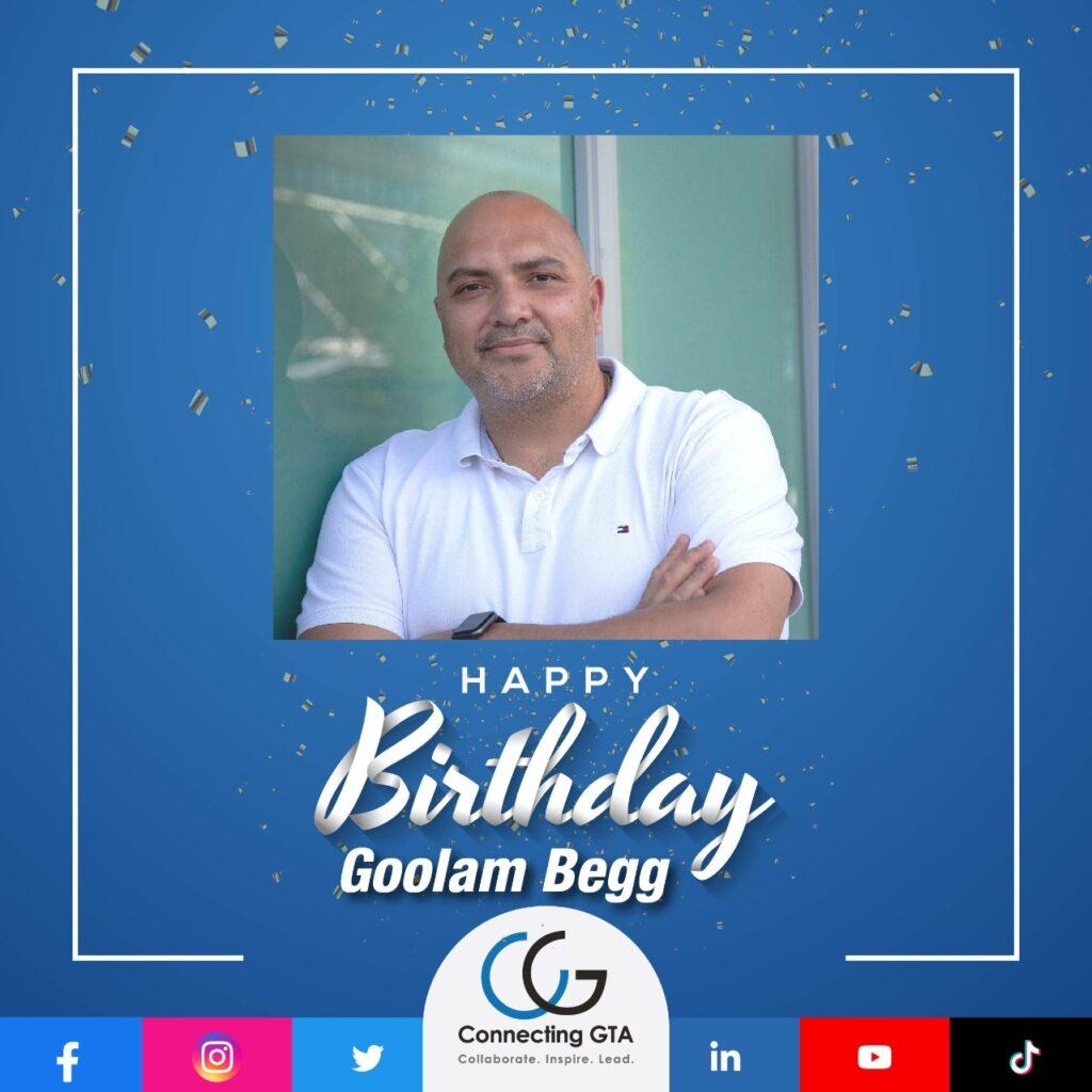 Happy Birthday Goolam Begg!